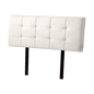PU Leather Double Bed Deluxe Headboard Bedhead - White - Cosy Abode