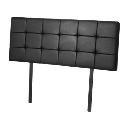 PU Leather Queen Bed Deluxe Headboard Bedhead - Black - Cosy Abode