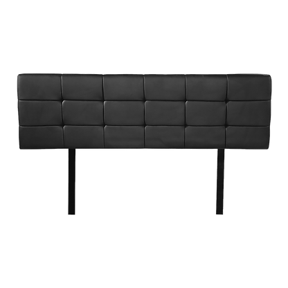 PU Leather Queen Bed Deluxe Headboard Bedhead - Black - Cosy Abode