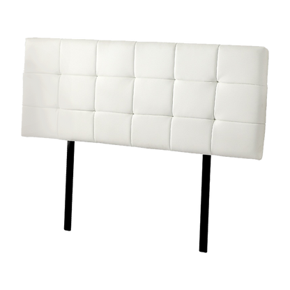 PU Leather Queen Bed Deluxe Headboard Bedhead - White - Cosy Abode