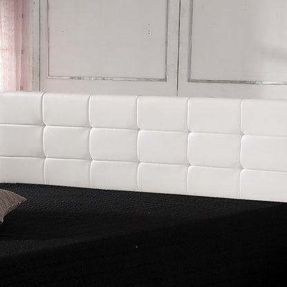 PU Leather King Bed Deluxe Headboard Bedhead - White - Cosy Abode