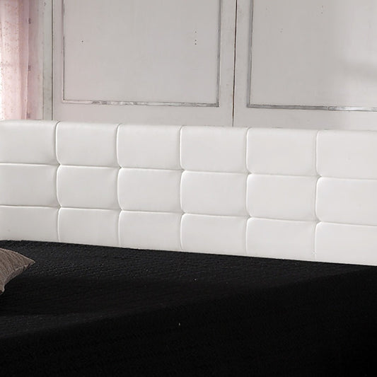 PU Leather King Bed Deluxe Headboard Bedhead - White - Cosy Abode