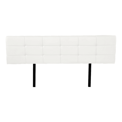 PU Leather King Bed Deluxe Headboard Bedhead - White - Cosy Abode