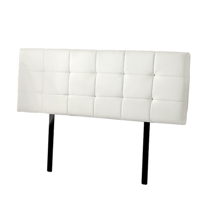 PU Leather King Bed Deluxe Headboard Bedhead - White - Cosy Abode