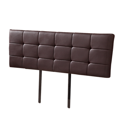 PU Leather King Bed Deluxe Headboard Bedhead - Brown - Cosy Abode