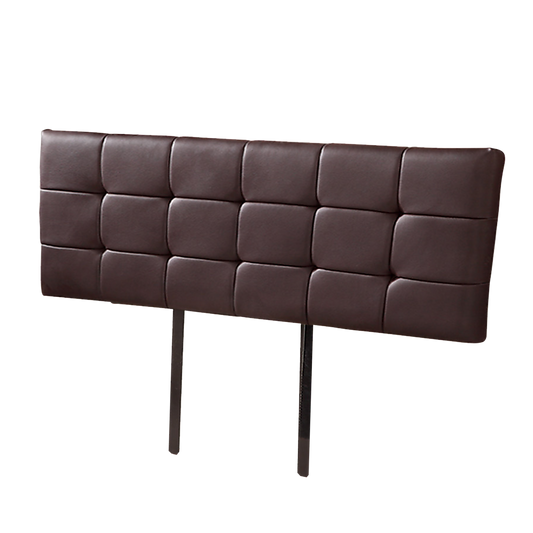 PU Leather King Bed Deluxe Headboard Bedhead - Brown - Cosy Abode