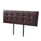 PU Leather King Bed Deluxe Headboard Bedhead - Brown - Cosy Abode