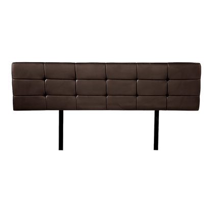 PU Leather King Bed Deluxe Headboard Bedhead - Brown - Cosy Abode