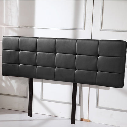 PU Leather King Bed Deluxe Headboard Bedhead - Black - Cosy Abode