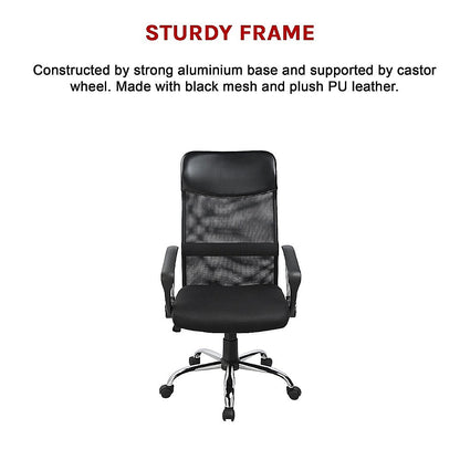Ergonomic Mesh PU Leather Office Chair - Cosy Abode