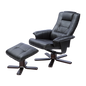 PU Leather Massage Chair Recliner Ottoman Lounge Remote - Cosy Abode