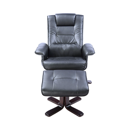 PU Leather Massage Chair Recliner Ottoman Lounge Remote - Cosy Abode