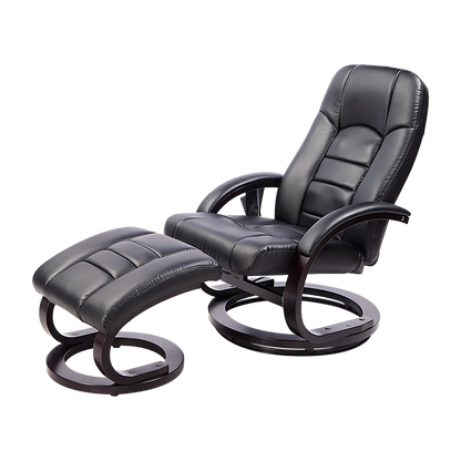 PU Leather Massage Chair Recliner Ottoman Lounge Remote - Cosy Abode
