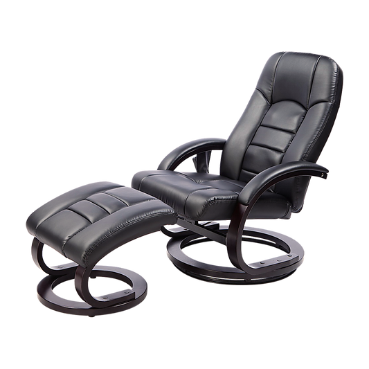 PU Leather Massage Chair Recliner Ottoman Lounge Remote - Cosy Abode