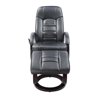 PU Leather Massage Chair Recliner Ottoman Lounge Remote - Cosy Abode