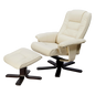 PU Leather Massage Chair Recliner Ottoman Lounge Remote - Cosy Abode