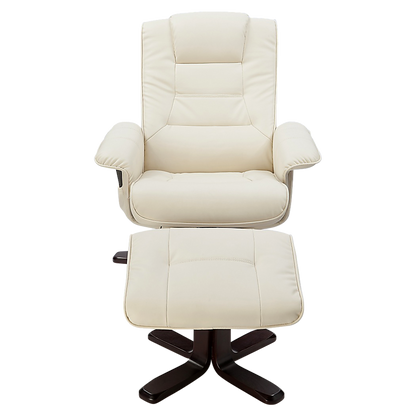 PU Leather Massage Chair Recliner Ottoman Lounge Remote - Cosy Abode