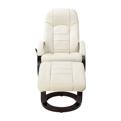 PU Leather Deluxe Massage Chair Recliner Ottoman Lounge Remote - Cosy Abode