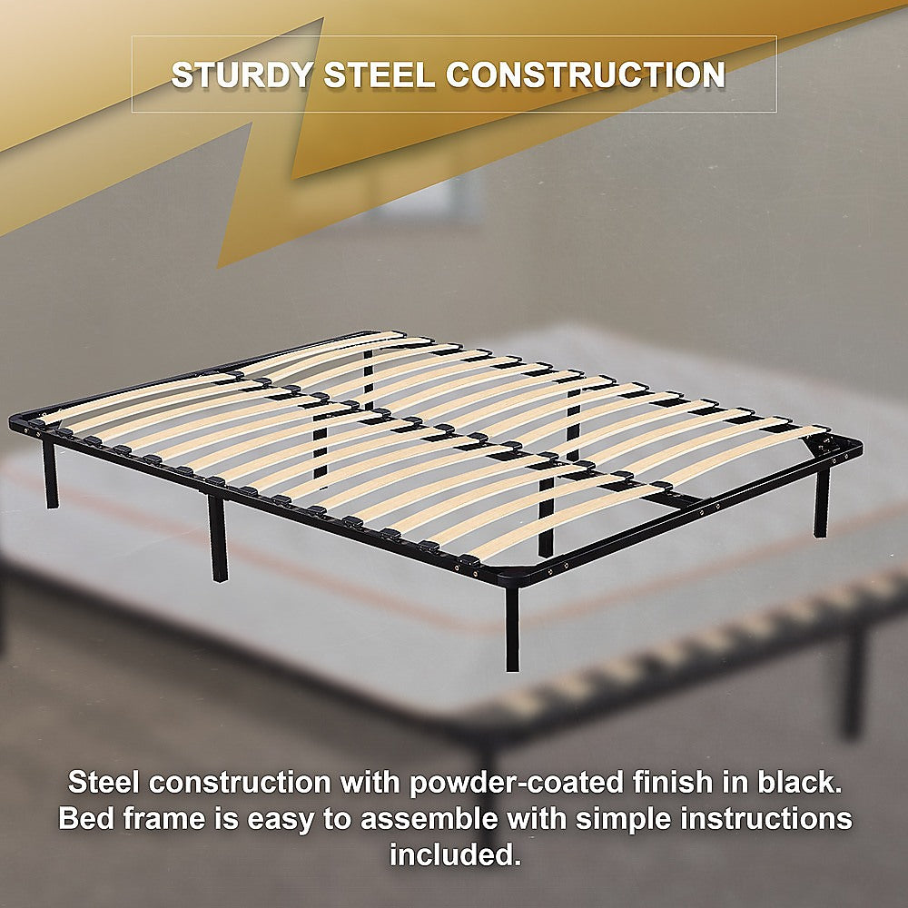 Queen Metal Bed Frame - Bedroom Furniture - Cosy Abode