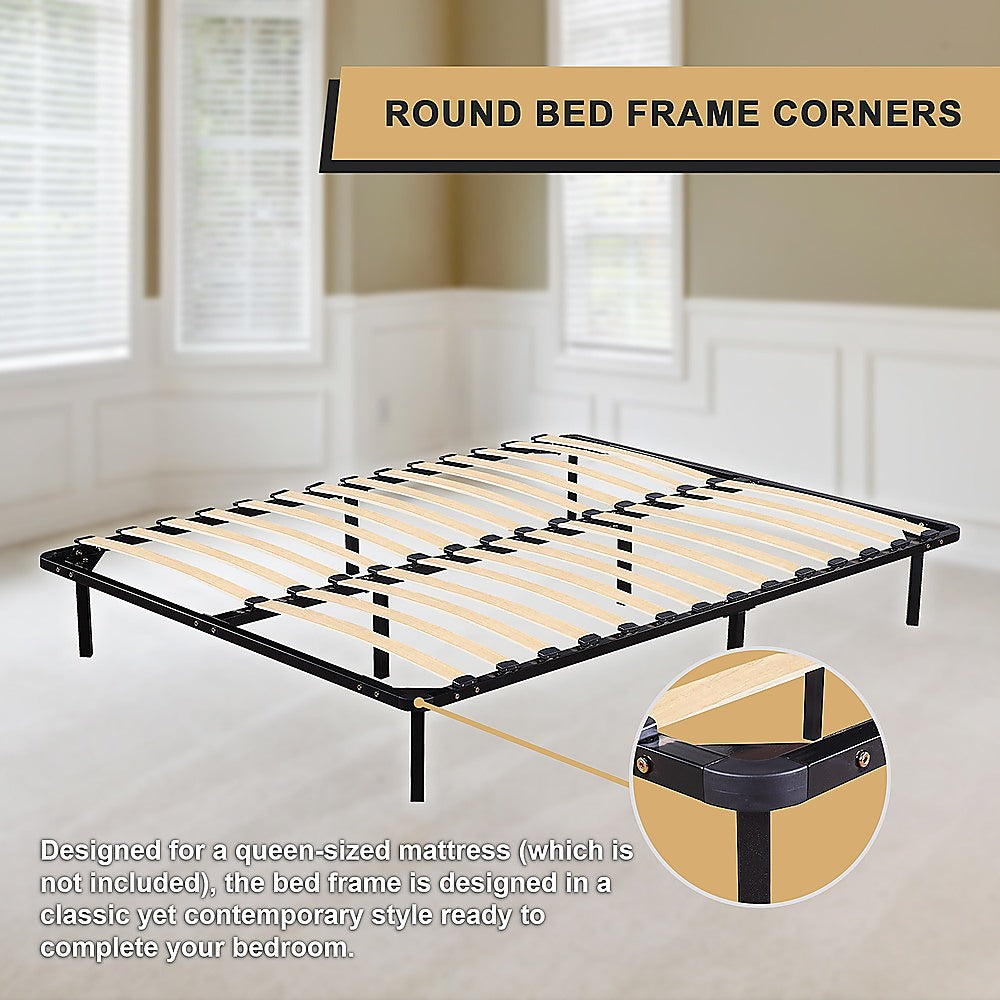 Queen Metal Bed Frame - Bedroom Furniture - Cosy Abode