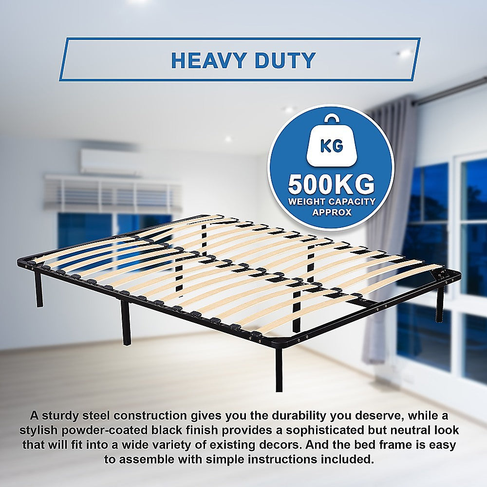Queen Metal Bed Frame - Bedroom Furniture - Cosy Abode