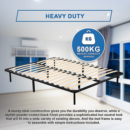 Queen Metal Bed Frame - Bedroom Furniture - Cosy Abode