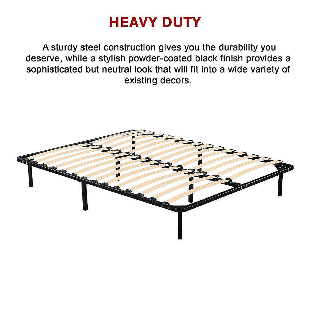 Queen Metal Bed Frame - Bedroom Furniture - Cosy Abode