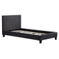 Single Linen Fabric Bed Frame Grey - Cosy Abode