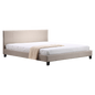 King Linen Fabric Bed Frame Beige - Cosy Abode