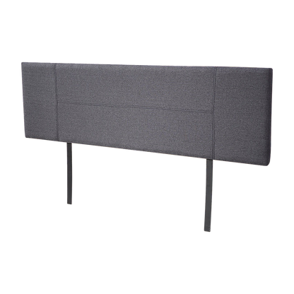 Linen Fabric King Bed Headboard Bedhead - Grey - Cosy Abode