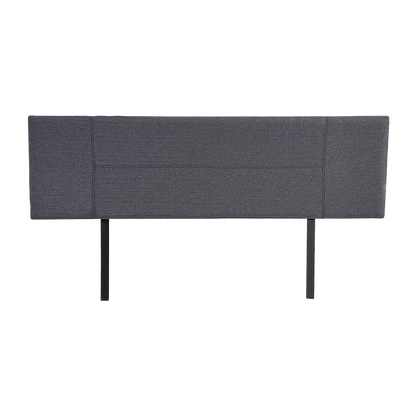 Linen Fabric King Bed Headboard Bedhead - Grey - Cosy Abode