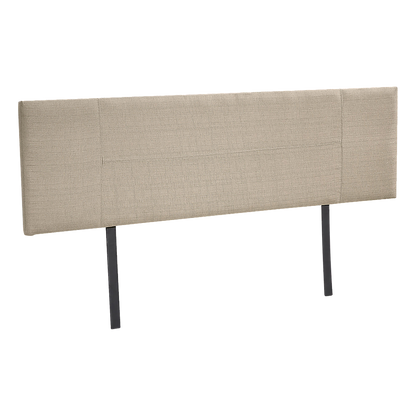 Linen Fabric King Bed Headboard Bedhead - Beige - Cosy Abode