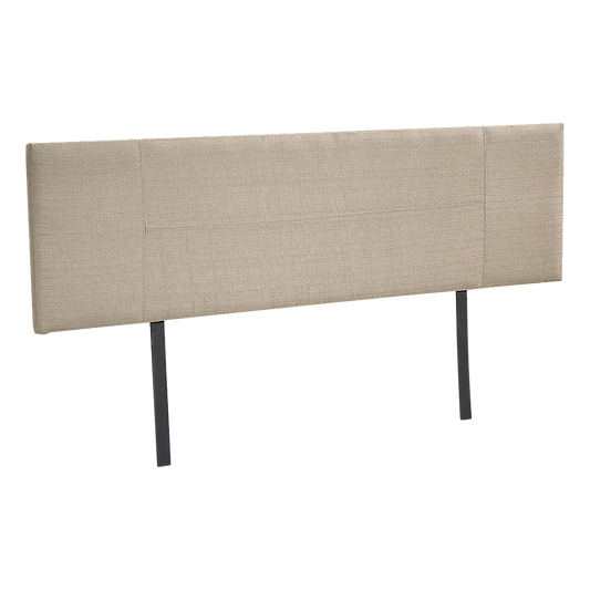 Linen Fabric King Bed Headboard Bedhead - Beige - Cosy Abode