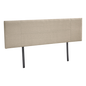 Linen Fabric King Bed Headboard Bedhead - Beige - Cosy Abode