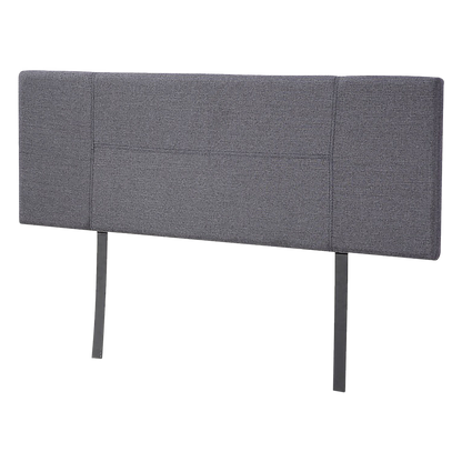 Linen Fabric Queen Bed Headboard Bedhead - Grey - Cosy Abode