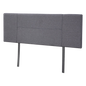 Linen Fabric Queen Bed Headboard Bedhead - Grey - Cosy Abode