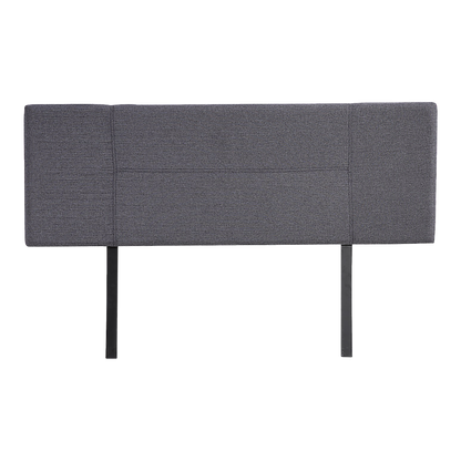 Linen Fabric Queen Bed Headboard Bedhead - Grey - Cosy Abode