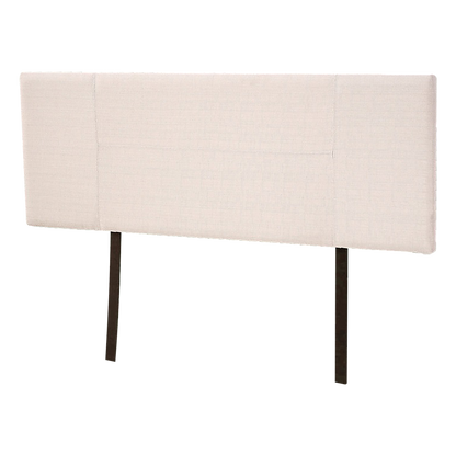 Linen Fabric Queen Bed Headboard Bedhead - Beige - Cosy Abode