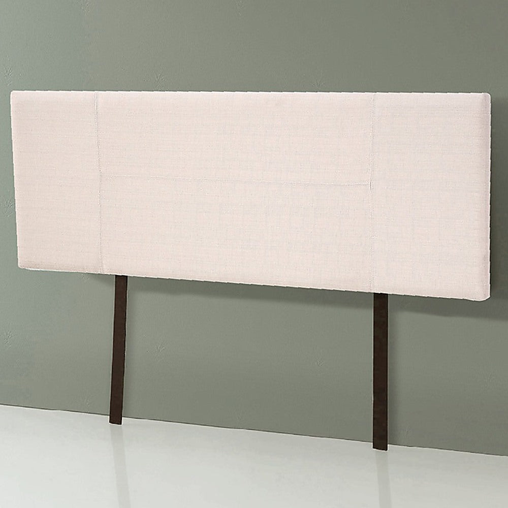 Linen Fabric Queen Bed Headboard Bedhead - Beige - Cosy Abode