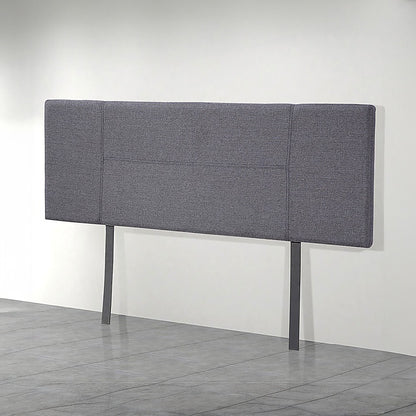Linen Fabric Double Bed Headboard Bedhead - Grey - Cosy Abode