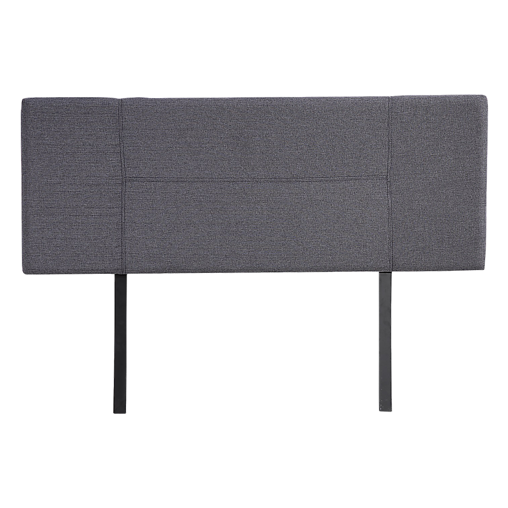 Linen Fabric Double Bed Headboard Bedhead - Grey - Cosy Abode