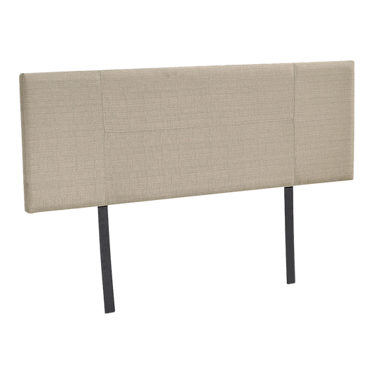Linen Fabric Double Bed Headboard Bedhead - Beige - Cosy Abode