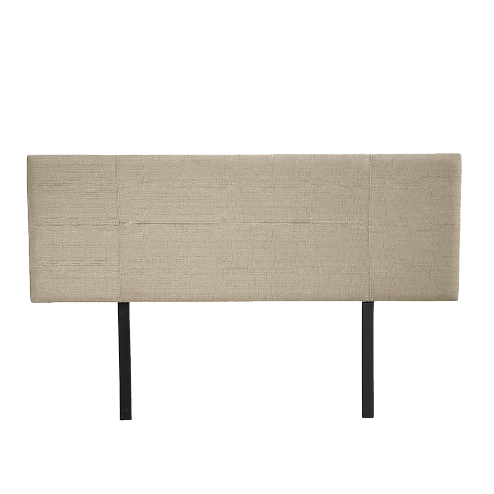 Linen Fabric Double Bed Headboard Bedhead - Beige - Cosy Abode