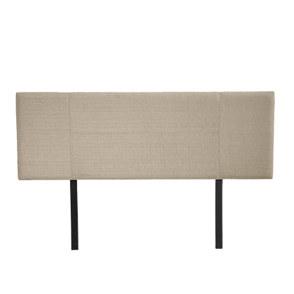 Linen Fabric Double Bed Headboard Bedhead - Beige - Cosy Abode