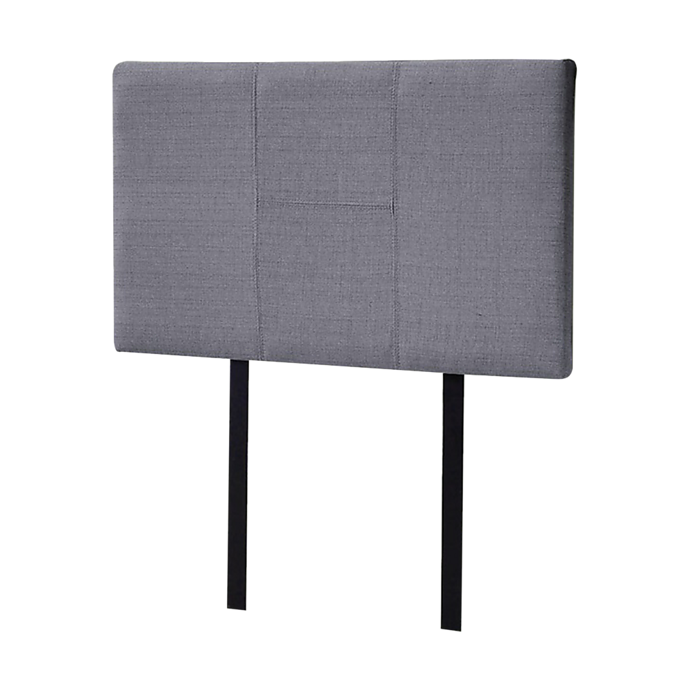 Linen Fabric Single Bed Headboard Bedhead - Grey - Cosy Abode