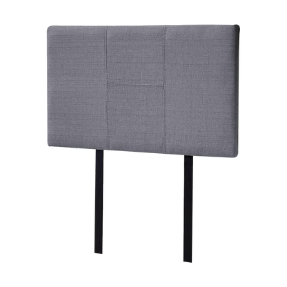 Linen Fabric Single Bed Headboard Bedhead - Grey - Cosy Abode