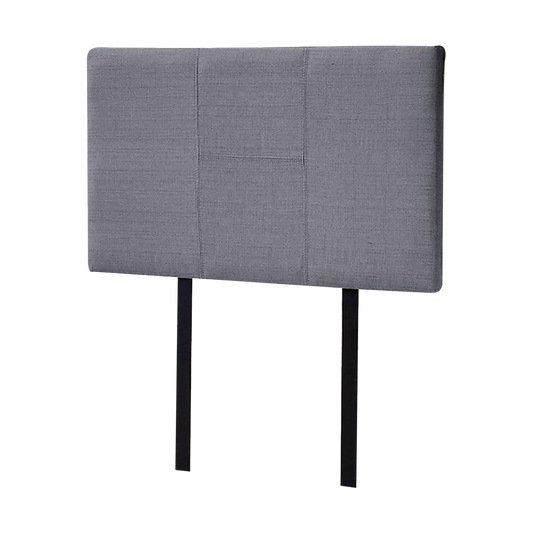 Linen Fabric Single Bed Headboard Bedhead - Grey - Cosy Abode