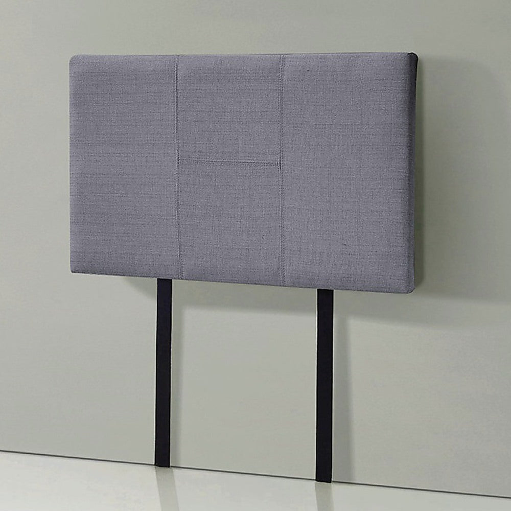 Linen Fabric Single Bed Headboard Bedhead - Grey - Cosy Abode