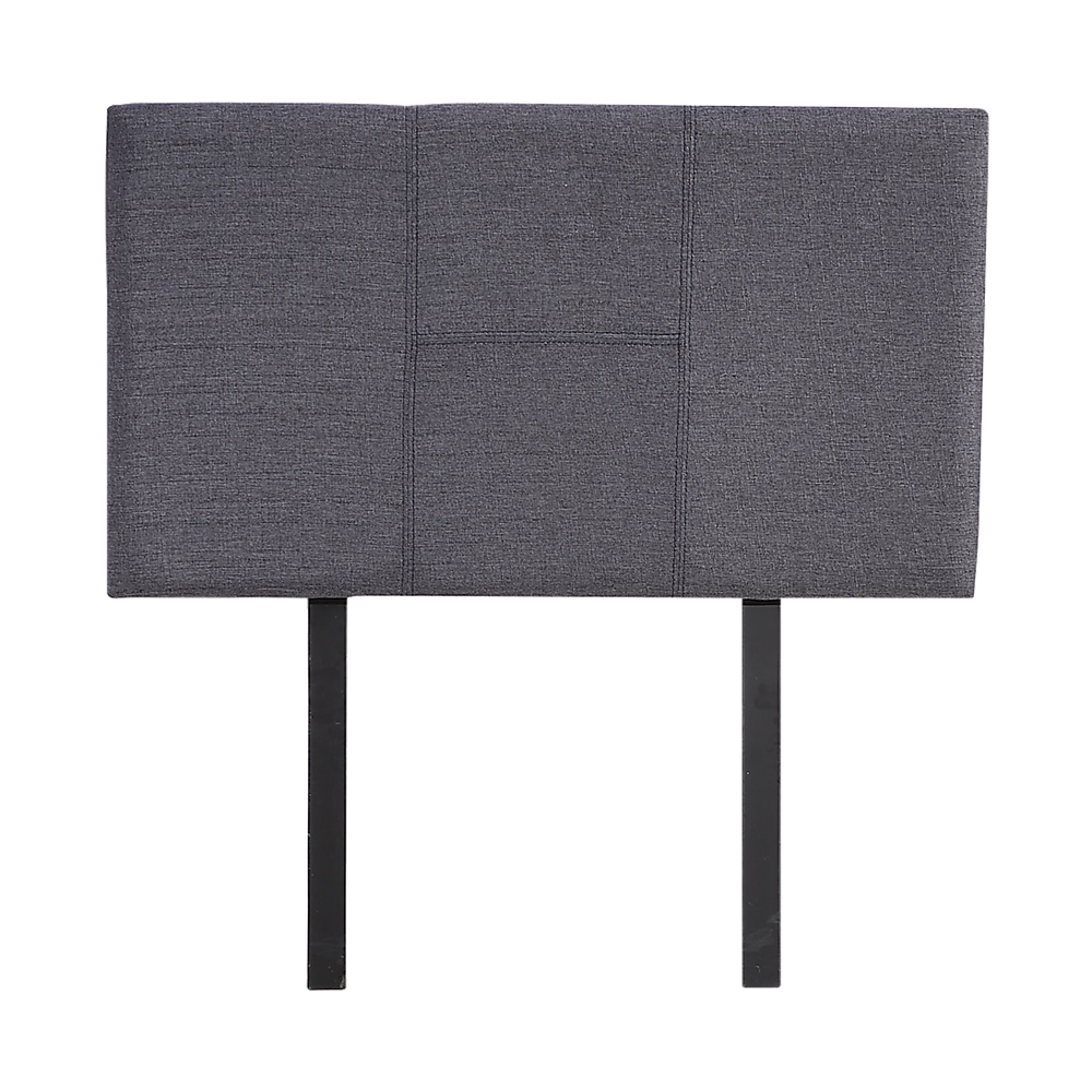 Linen Fabric Single Bed Headboard Bedhead - Grey - Cosy Abode
