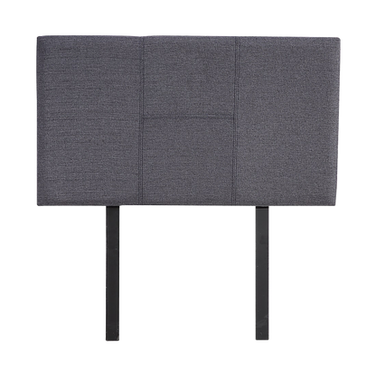 Linen Fabric Single Bed Headboard Bedhead - Grey - Cosy Abode